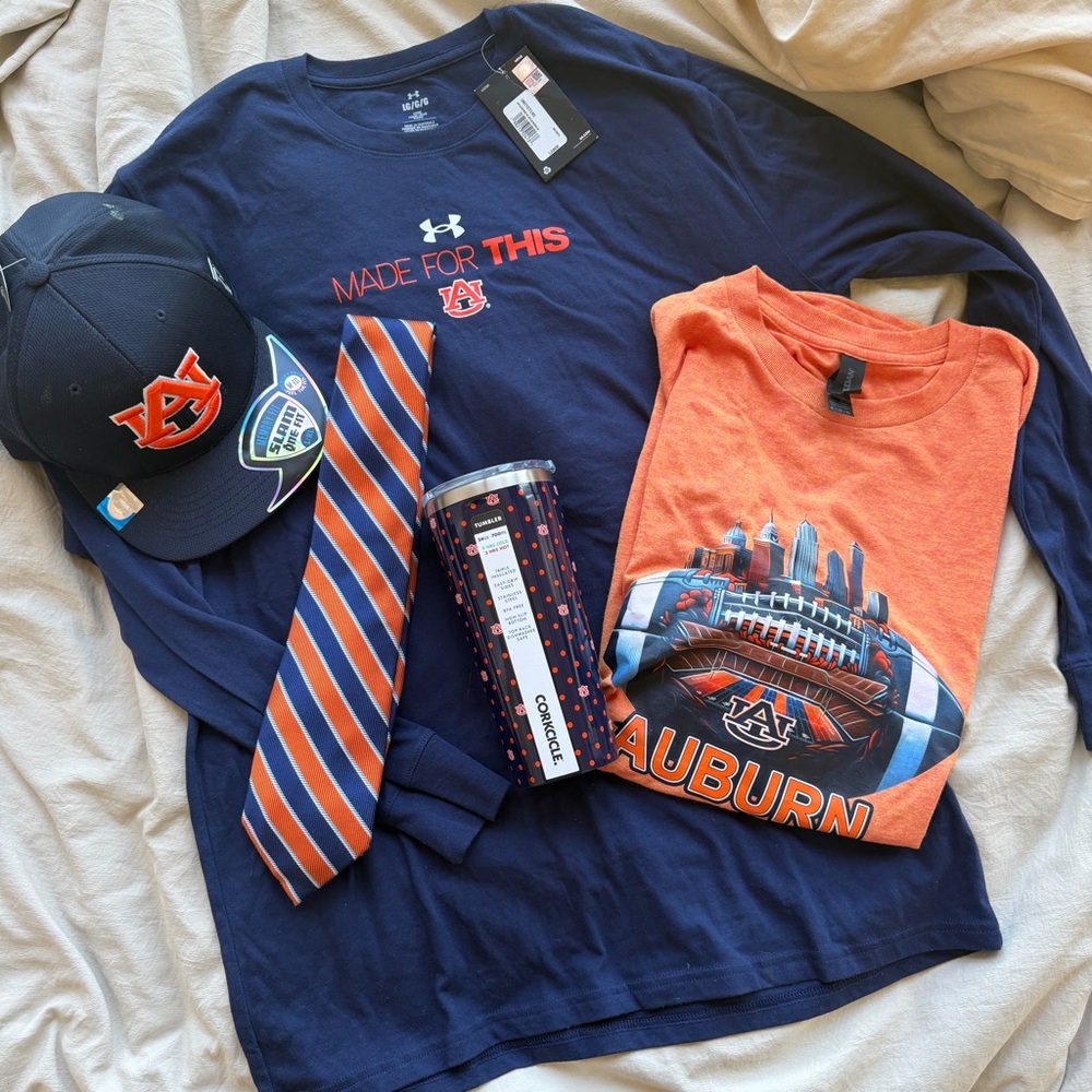 Auburn Bundle tumbler tie long sleeve hat NWT